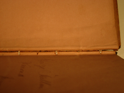 joint tackets inner hinge before covering with colored Japanese paper